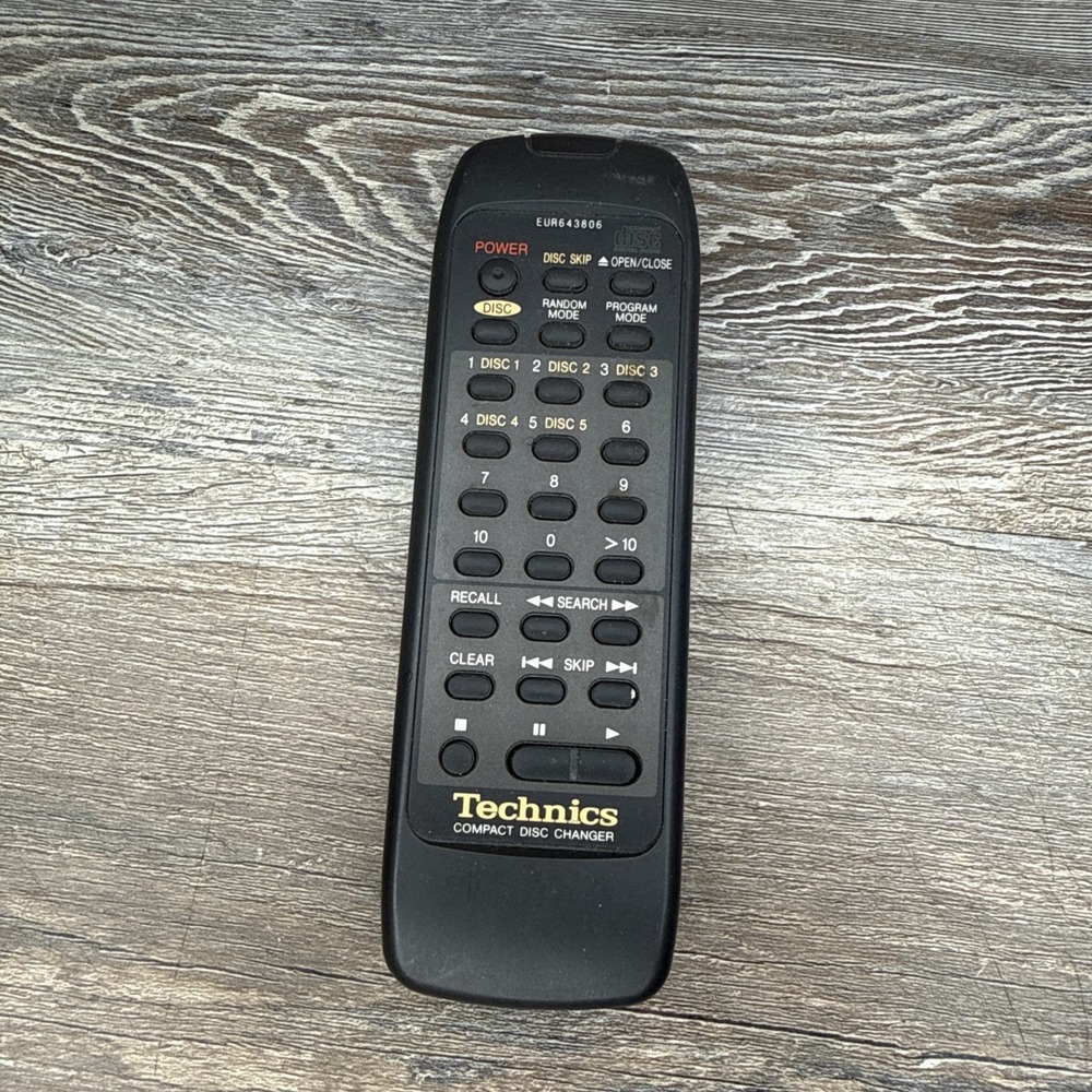 Original Technics EUR643806 CD Changer Remote For SLPD888 OEM